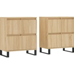 vidaXL Sideboards>Skänk 2 delar Sonoma ek konstruerat trä