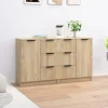 vidaXL Sideboards>Skänk 2 delar sonoma-ek 60x30x70 cm konstruerat trä