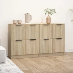 vidaXL Sideboards>Skänk 2 delar sonoma-ek 60x30x70 cm konstruerat trä
