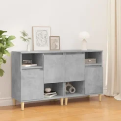 vidaXL Sideboards>Skänk 2 st betonggrå 60x35x70 cm konstruerat trä