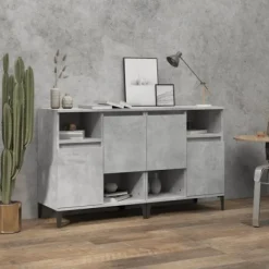 vidaXL Sideboards>Skänk 2 st betonggrå 60x35x70 cm konstruerat trä