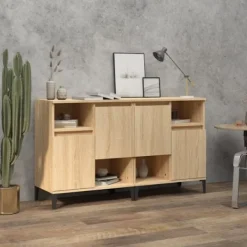 vidaXL Sideboards>Skänk 2 st sonoma ek 60x35x70 cm konstruerat trä