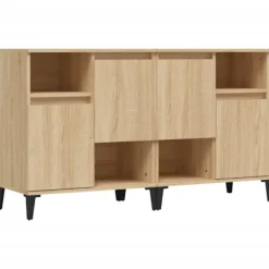 vidaXL Sideboards>Skänk 2 st sonoma ek 60x35x70 cm konstruerat trä
