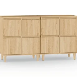 vidaXL Sideboards>Skänk 2 st sonoma ek 60x35x70 cm konstruerat trä