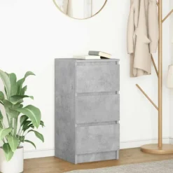 vidaXL Byråer>Skänk betong grå 37,5x35x76 cm konstruerat trä