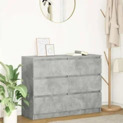 vidaXL Byråer>Skänk betong grå 100x35x76 cm konstruerat trä