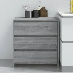 vidaXL Byråer>Skänk grå sonoma 70x41x75 cm konstruerat trä