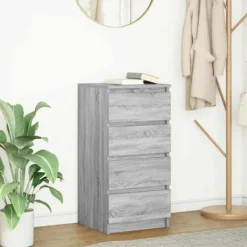 vidaXL Byråer>Skänk grå sonoma 37,5x35x76 cm konstruerat trä