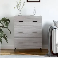 vidaXL Byråer>Skänk grå sonoma 69,5x34x90 cm konstruerat trä