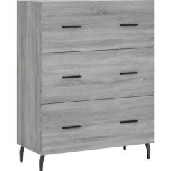 vidaXL Byråer>Skänk grå sonoma 69,5x34x90 cm konstruerat trä