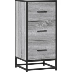 vidaXL Byråer>Skänk grå sonoma 35,5x35x76 cm konstruerat trä och metall