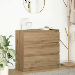 vidaXL Byråer>Skänk hantverksmässig ek 80x35x76 cm konstruerat trä