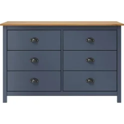 vidaXL Byråer>Skänk Hill grå 125x40x80 cm massiv furu