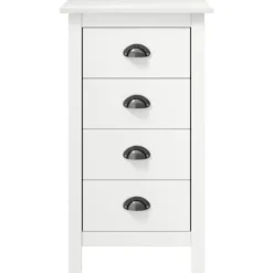 vidaXL Byråer>Skänk Hill vit 46x35x80 cm massiv furu