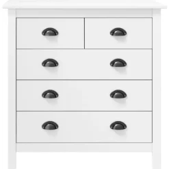 vidaXL Byråer>Skänk Hill vit 79x40x80 cm massiv furu