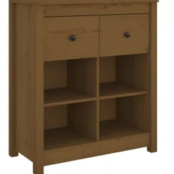 vidaXL Byråer>Skänk honungsbrun 70x35x80 cm massiv furu