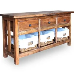 vidaXL Byråer>Skänk massivt mahognyträ 100x30x50 cm