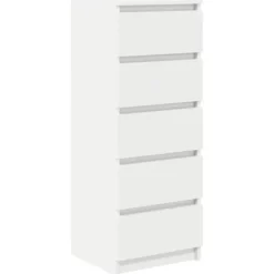 vidaXL Byråer>Skänk med lådor vit 37,5x35x99 cm konstruerat trä