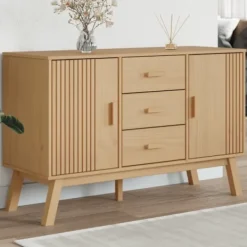 vidaXL Sideboards>Skänk OLDEN brun 114x43x73,5 cm massiv furu