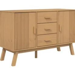 vidaXL Sideboards>Skänk OLDEN brun 114x43x73,5 cm massiv furu