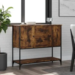 vidaXL Sideboards>Skänk rökfärgad ek 100x36x85 cm konstruerat trä