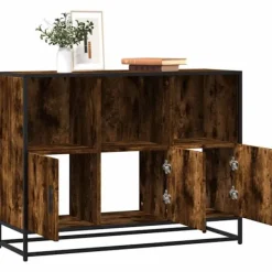 vidaXL Sideboards>Skänk rökfärgad ek 100x35x76 cm konstruerat trä