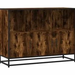 vidaXL Sideboards>Skänk rökfärgad ek 100x35x76 cm konstruerat trä