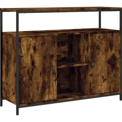 vidaXL Sideboards>Skänk rökfärgad ek 100x35x80 cm konstruerat trä