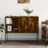 vidaXL Sideboards>Skänk rökfärgad ek 100x40x79,5 cm konstruerat trä
