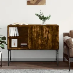 vidaXL Sideboards>Skänk rökfärgad ek 100x40x79,5 cm konstruerat trä