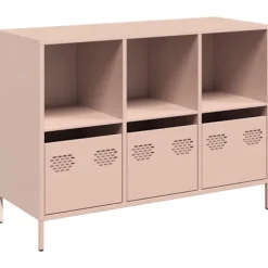 vidaXL Sideboards>Skänk rosa 101,5x39x73,5 cm kallvalsat stål