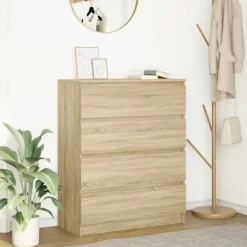 vidaXL Byråer>Skänk Sonoma ek 80x35x99 cm konstruerat trä