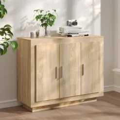 vidaXL Sideboards>Skänk sonoma-ek 92x35x75 cm konstruerat trä