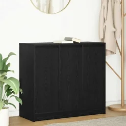 vidaXL Sideboards>Skänk svart ek 85x34x76 cm konstruerat trä