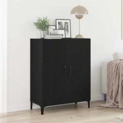 vidaXL Sideboards>Skänk svart ek 69,5x34x90 cm konstruerat trä