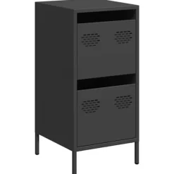 vidaXL Skåp>Skänk svart 35x39x73,5 cm kallvalsat stål