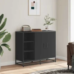 vidaXL Sideboards>Skänk svart 92x35x76 cm konstruerat trä