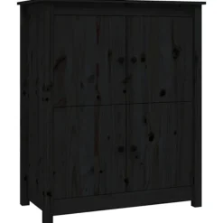 vidaXL Sideboards>Skänk svart 83x41,5x100 cm massiv furu