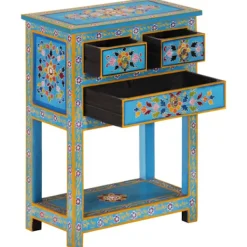 vidaXL Sideboards>Skänk turkos 55x30x76 cm massivt mangoträ