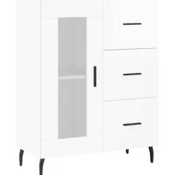 vidaXL Skåp>Skänk vit högglans 69,5x34x90 cm konstruerat trä