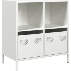 vidaXL Sideboards>Skänk vit 68x39x73,5 cm kallvalsat stål