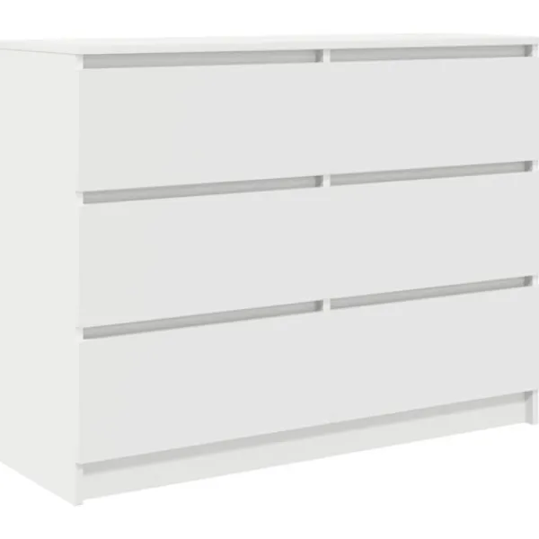 vidaXL Byråer>Skänk vit 100x35x76 cm konstruerat trä