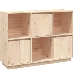 vidaXL Sideboards>Skänk vit 110,5x35x80 cm massiv furu