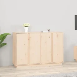 vidaXL Sideboards>Skänk vit 120x35x80 cm massiv furu