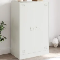 vidaXL Skåp>Skänk vit 67x39x107 cm stål