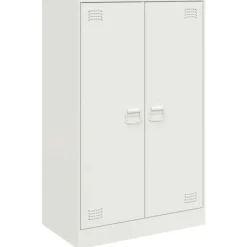 vidaXL Skåp>Skänk vit 67x39x107 cm stål