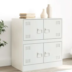 vidaXL Skåp>Skänk vit 67x39x73 cm stål