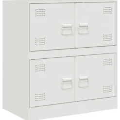 vidaXL Skåp>Skänk vit 67x39x73 cm stål