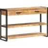 vidaXL Sideboards>Skänk 120x30x75 cm massivt grovt mangoträ