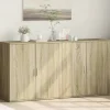 vidaXL Sideboards>Skänkar 2 st sonoma-ek 79x38x80 cm konstruerat trä